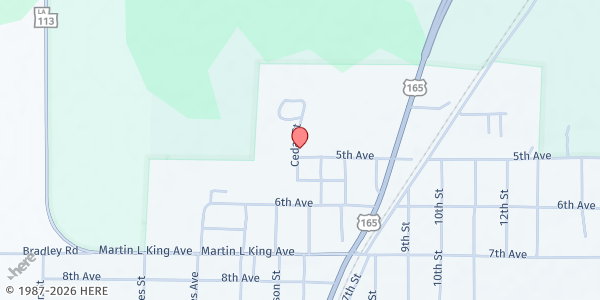 Map showing Glenmora Mobile Pantry - Glenmora Fire Station at 817 5th Ave, Glenmora, LA