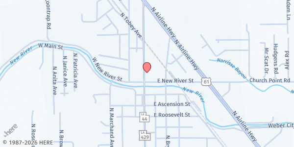 Map showing St. Theresa Food Pantry at 1022 N. Burnside Ave., Gonzales, LA