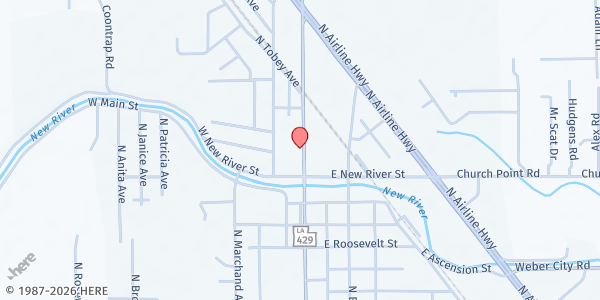 Map showing St. Theresa Food Pantry at 1022 N. Burnside Ave., Gonzales, LA