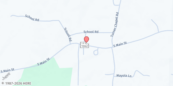 Map showing St. Helena Early Learning Center at 1590 LA 1042, Greensburg, LA