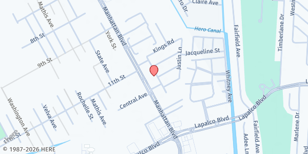 Map showing New Covenant Faith Ministries at 2324 Old Compton Rd, Harvey, LA