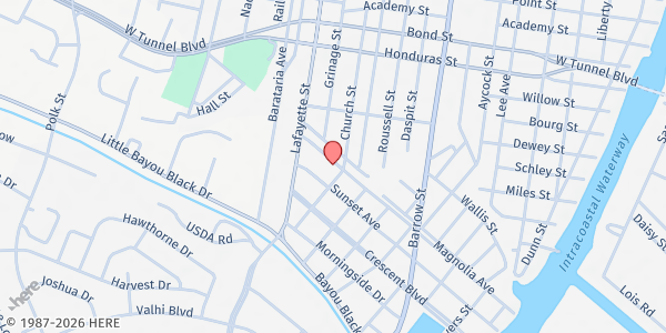 Map showing Good Samaritan Food Bank (Terrebonne) at 254 Magnolia St., Houma, LA