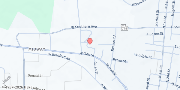 Map showing Lasalle Parish Council on Aging at 1245 Fairgrounds Dr, Jena, LA