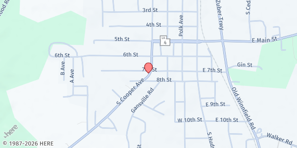 Map showing Jackson Pinebelt CAP at 708 S. Cooper Ave., Jonesboro, LA