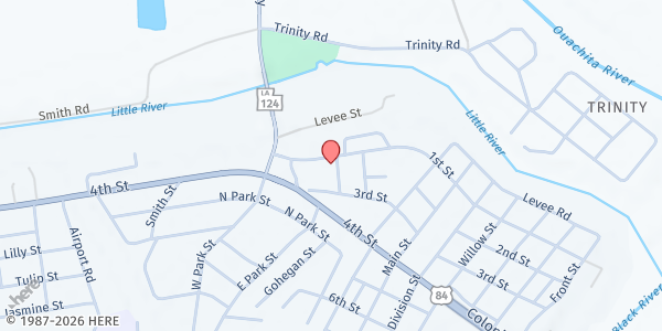 Map showing Catahoula Council On Aging at 901 1st St, Jonesville, LA