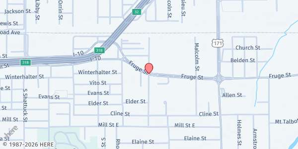 Map showing Abraham's Tent at 2300 Fruge St., Lake Charles, LA