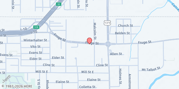 Map showing Abraham's Tent at 2424 Fruge St, Lake Charles, LA