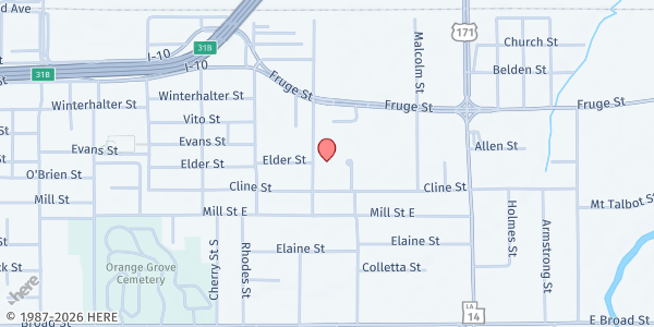Map showing Comprehensive Care Center of SWLA at 425 Kingsley, Lake Charles, LA