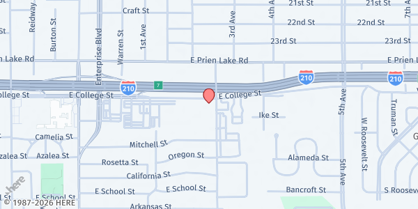 Map showing Glad Tidings/Dorcas Room Ministry at 3400 Texas Ave, Lake Charles, LA