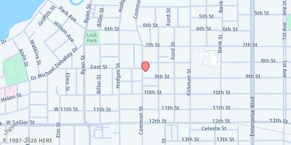 Map showing Southwest LA AIDS Council - Lake Charles at 1715 Common St., Lake Charles, LA