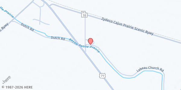 Map showing Immaculate Conception Catholic Church Lebeau at 103 Lebeau Church Rd., Lebeau, LA