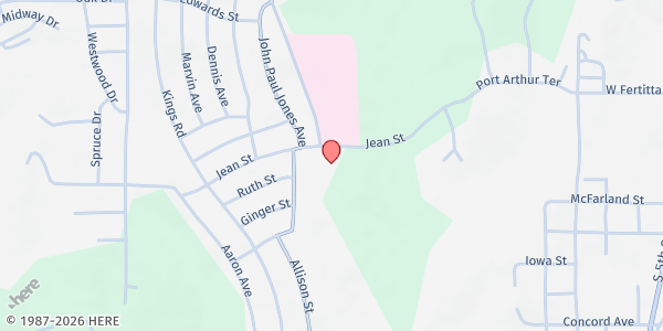 Map showing Sunshine Center Senior Apartments at 1851 Jean St, Leesville, LA