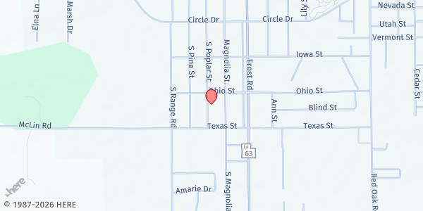 Map showing Livingston COA- Livingston at 20170 Ohio St., Livingston, LA