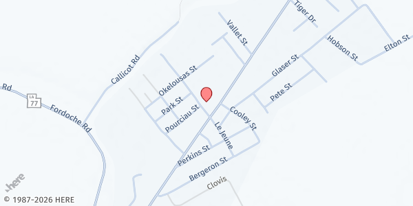 Map showing St. Frances Catholic Church at 3523 Hwy. 78, Livonia, LA