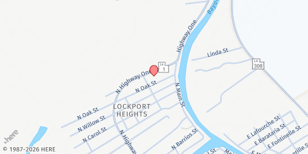 Map showing Community Impact (FBC of Lockport) at 5545 N. Hwy. 1, Lockport, LA