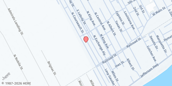 Map showing God's Storehouse- King Solomon Baptist Church at 2385 Courseault St., Lutcher, LA