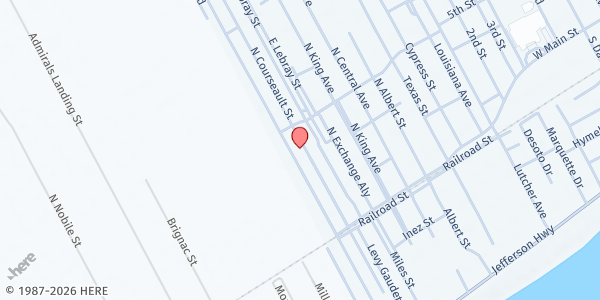 Map showing God's Storehouse- King Solomon Baptist Church at 2385 Courseault St., Lutcher, LA
