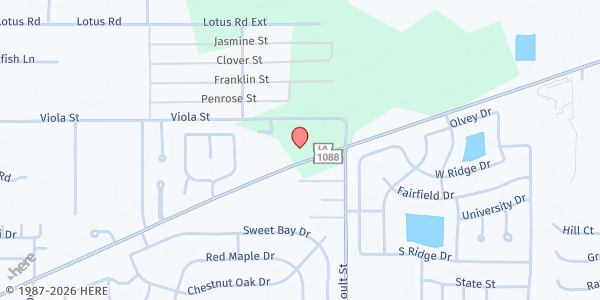 Map showing Mandeville Christian Fellowship at 1211 Hwy 1088, Mandeville, LA