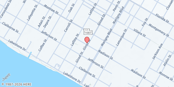 Map showing The Samaritan Center Inc. at 402 Girod St., Mandeville, LA