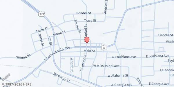 Map showing Many Mobile Pantry - The Life Church at 30373 HWY 171, Many, LA