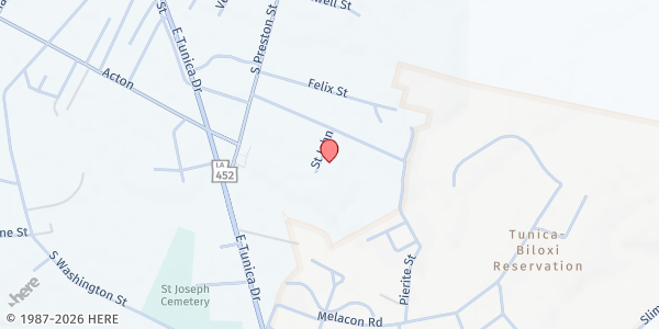 Map showing T.A.S.T.E. Of St. John at 531 St John, Marksville, LA
