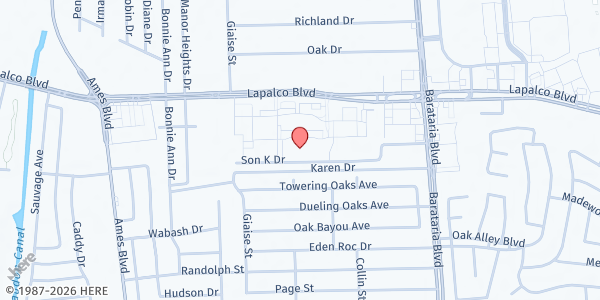 Map showing Giving Hope - HOPE The Food Pantry of New Orleans (Marrero) at 5151 Lapalco Blvd, Marrero, LA
