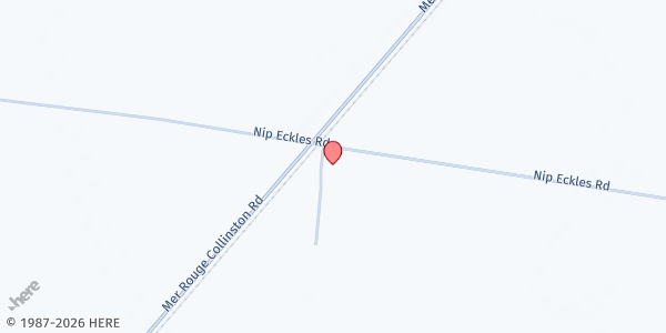 Map showing St. Matthew #1 at 8736 Nip Eckles Rd., Mer Rouge, LA