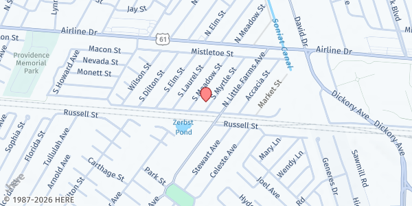 Map showing Watson Community Center - Jeff Capp at 1300 Myrtle St., Metairie, LA