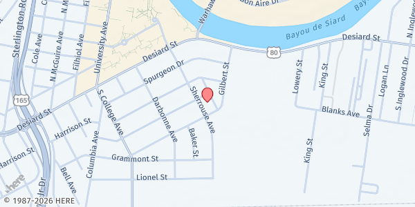Map showing Refuge UMC at 401 Sherrouse Ave., Monroe, LA