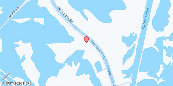 Map showing Live Oak Baptist Church at 3968 Highway 665, Montegut, LA