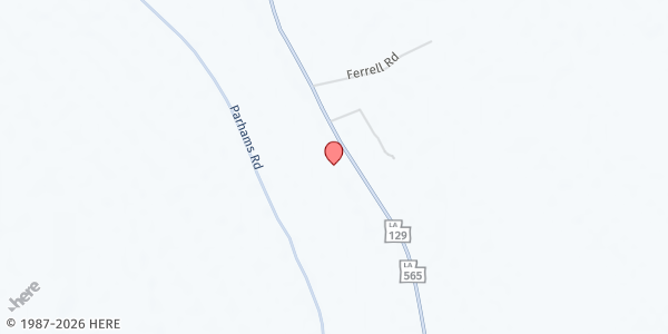 Map showing Monterey Mobile Pantry - Monterey Sub Station at 5867 Highway 129, Monterey, LA