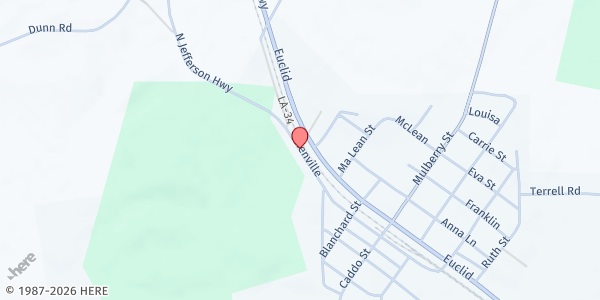 Map showing Harvest of Hope at 328 Bienville St., Montgomery, LA