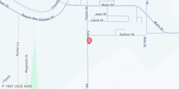 Map showing Moreauville Senior Center at 343 Tassin St, Moreauville, LA