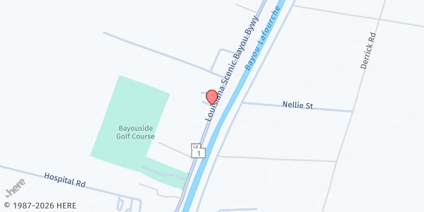 Map showing Assumption Parish Police Jury - Napoleonville at 4813 Hwy-1, Napoleonville, LA