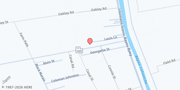 Map showing United Community Food Pantry at 162 Hwy 400, Napoleonville, LA