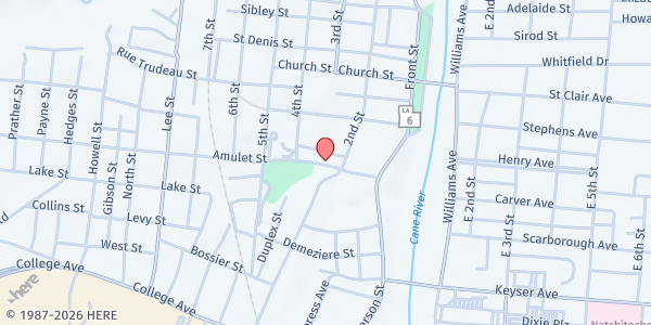 Map showing Cane River Food Pantry at 220 Amulet St., Natchitoches, LA