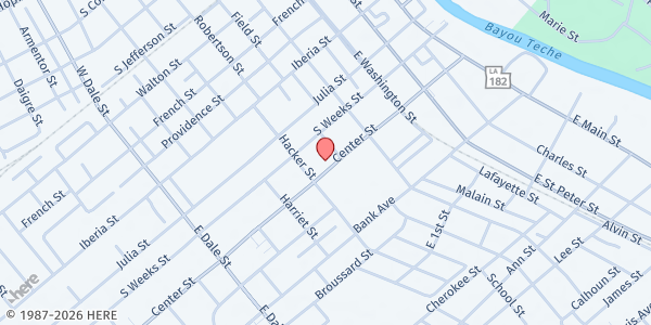 Map showing Solomon House Brown Bag Epiphany at 520 Center St, New Iberia, LA