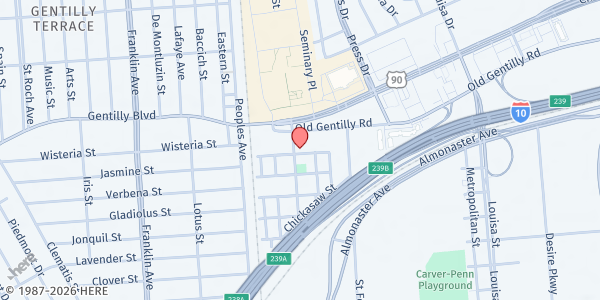 Map showing Bethel Colony Women at the Well at 4101 Iroquois St, New Orleans, LA