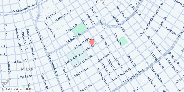 Map showing Central City Christian Fellowship at 2201 4th St., New Orleans, LA