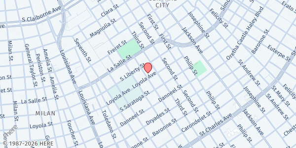 Map showing Central City Community Outreach at 2211 4th St., New Orleans, LA