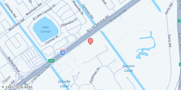 Map showing Giving Hope - New Orleans East Location at 13150 A I-10 Service Rd, New Orleans, LA