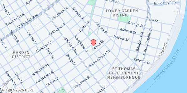 Map showing Hope House at 916 St. Andrew S., New Orleans, LA