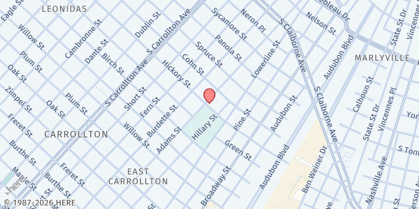 Map showing Kids Coupe at 1801 Adams St., New Orleans, LA
