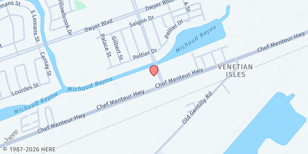 Map showing MQVN Community Development Corp. Inc. at 4626 Alcee Fortier Blvd., New Orleans, LA