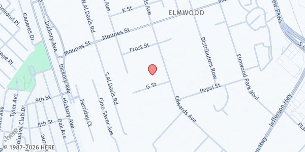 Map showing SHFB Food Pantry (Emergency) at 700 Edwards Ave, New Orleans, LA