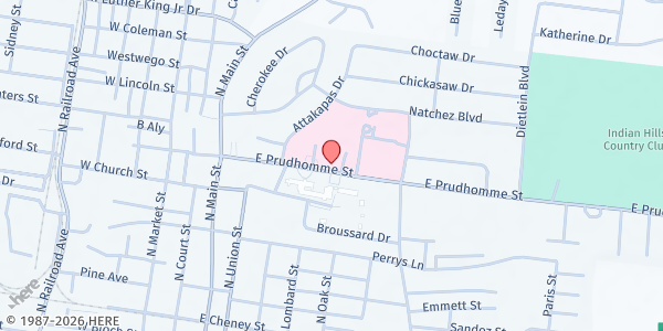Map showing Mobile Market - Opelousas General Hospital-Main at 539 Prudhomme St, Opelousas, LA