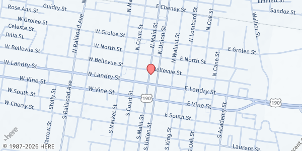 Map showing St. Landry CAA - Yambilee Building at 1939 St. Landry, Opelousas, LA