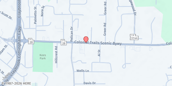 Map showing Twenty-Eight East Senior Apartments at 2731 Hwy 28 E, Pineville, LA