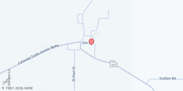 Map showing Plaucheville City Hall at 146 Gin St., Plaucheville, LA