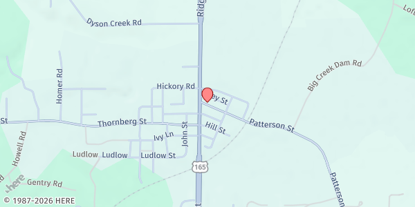 Map showing Pollock Ball Park at Pollock Ball Park, Pollock, LA